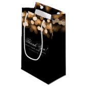 Petit Sac Cadeau Elégant Merci Mariage Gold Hollywood Glam (Devant Angle)