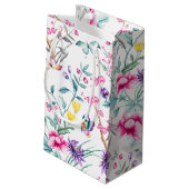 Petit Sac Cadeau Élégant motif floral | Fête des mères (Dos Angle)