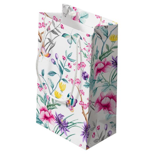 Petit Sac Cadeau Élégant motif floral | Fête des mères (Dos Angle)