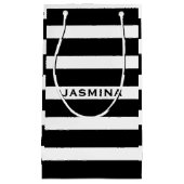 Petit Sac Cadeau Élégant Motif Moderne Blanc Et Noir 2 (Devant)