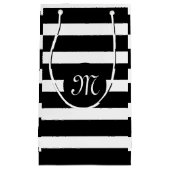 Petit Sac Cadeau Élégant Motif Moderne Grandes Blances Et Noires (Devant)