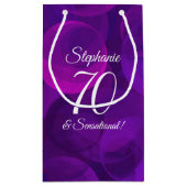 Petit Sac Cadeau Elegant Purple 70 et fête d'anniversaire sensation (Dos)