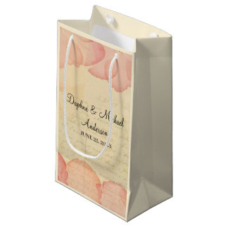 Petit Sac Cadeau Elégant Rustique rose Mariage Moderne Simple Chic