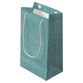 Petit Sac Cadeau Elégant Sage Green Sparkly Parties scintillant Loo (Devant Angle)