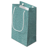 Petit Sac Cadeau Elégant Sage Green Sparkly Parties scintillant Loo (Dos Angle)