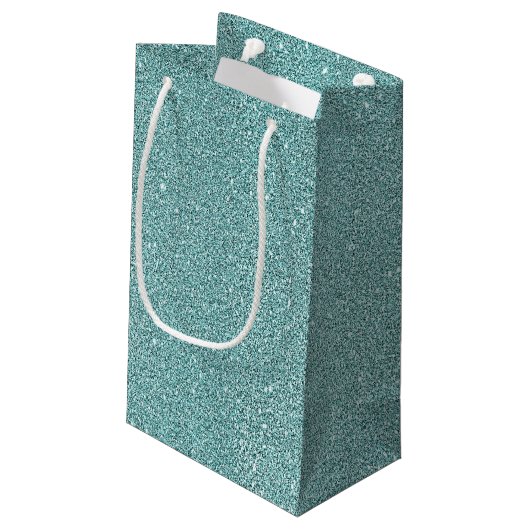 Petit Sac Cadeau Elégant Sage Green Sparkly Parties scintillant Loo (Dos Angle)
