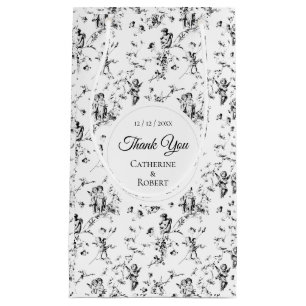 Petit Sac Cadeau Élégant Vintage Toile Cupid Anges Merci