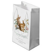 Petit Sac Cadeau Elégante aquarelle florale Pâques (Dos Angle)