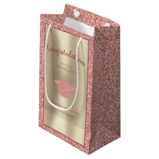 Petit Sac Cadeau Élégante classe de diplômés de 2023 Félicitations (Devant Angle)