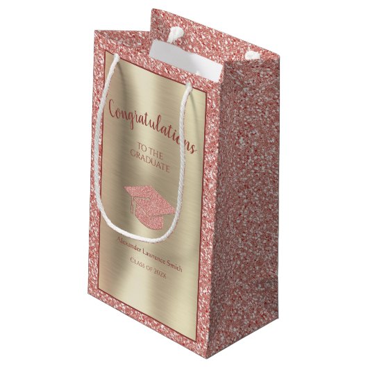 Petit Sac Cadeau Élégante classe de diplômés de 2023 Félicitations (Dos Angle)