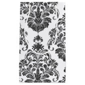 Petit Sac Cadeau élégante fête noire blanche Damask (Devant)