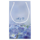 Petit Sac Cadeau Élégante Hydrangea Blue Florals (Dos)