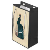 Petit Sac Cadeau Élégante robe victorienne bleue (Dos Angle)