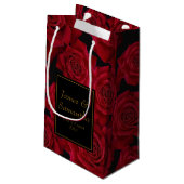 Petit Sac Cadeau Élégante Rose rouge - (Dos Angle)