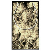 Petit Sac Cadeau Elégante toile de style victorien paon (Dos)