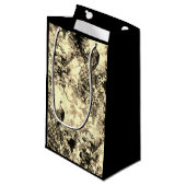 Petit Sac Cadeau Elégante toile de style victorien paon (Devant Angle)