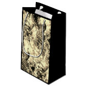 Petit Sac Cadeau Elégante toile de style victorien paon (Dos Angle)