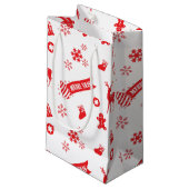 Petit Sac Cadeau Éléments de Noël (Devant Angle)