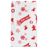 Petit Sac Cadeau Éléments de Noël (Devant)