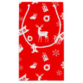 Petit Sac Cadeau Éléments de Noël (Dos)