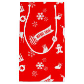 Petit Sac Cadeau Éléments de Noël (Devant)