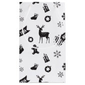 Petit Sac Cadeau Éléments de Noël - Solennel (Dos)