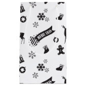 Petit Sac Cadeau Éléments de Noël - Solennel (Devant)