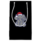 Petit Sac Cadeau éléphant de Noël (Devant)