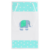 Petit Sac Cadeau Éléphant Indien Bleu (Dos)
