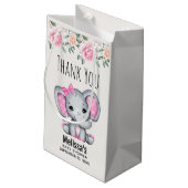 Petit Sac Cadeau Eléphant rose mignonne et Baby shower Rose (Dos Angle)
