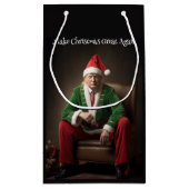 Petit Sac Cadeau Elf de Noël Donald Trump (Dos)