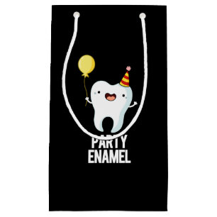 Petit Sac Cadeau Émail de fête Funny Dot Pun Dark BG