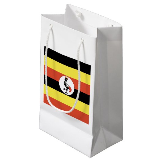 Petit Sac Cadeau Emblème du drapeau ougandais (Devant Angle)