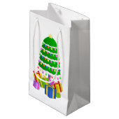 Petit Sac Cadeau Emoji de Joyeux Noël (Devant Angle)