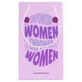 Petit Sac Cadeau Empower Women Empower citation texte pourpre (Dos)