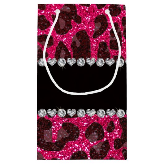 Petit Sac Cadeau Empreinte de léopard nommé fait sur commande de (Dos)