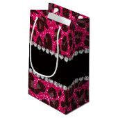 Petit Sac Cadeau Empreinte de léopard nommé fait sur commande de (Dos Angle)