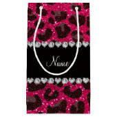 Petit Sac Cadeau Empreinte de léopard nommé fait sur commande de (Devant)