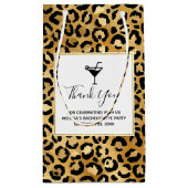 Petit Sac Cadeau Empreinte de léopard sauvage et exotique Motif Bac (Dos)