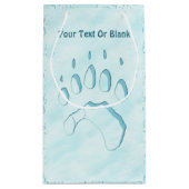 Petit Sac Cadeau Empreinte de patte d'ours polaire (Dos)