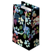 Petit Sac Cadeau Empreintes Partout (Dos Angle)