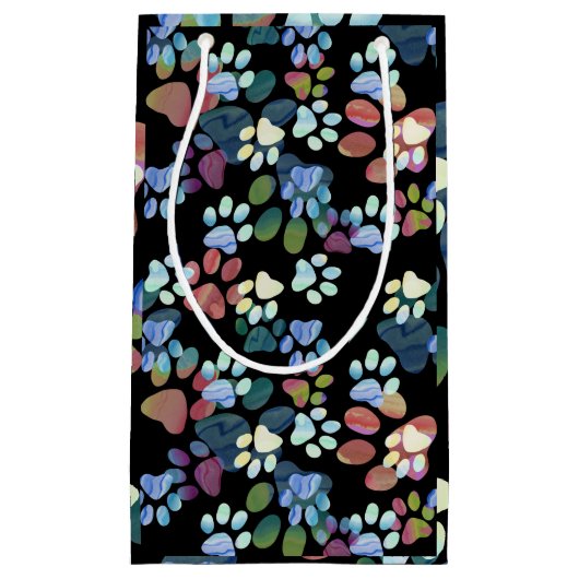 Petit Sac Cadeau Empreintes Partout (Devant)