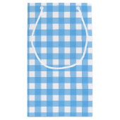 Petit Sac Cadeau En vichy bleu ciel (Dos)