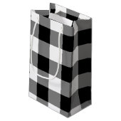 Petit Sac Cadeau En vichy noir (Dos Angle)