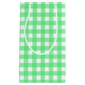 Petit Sac Cadeau En vichy verte (Devant)