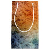 Petit Sac Cadeau Encre d'alcool damassé violet orange brûlé abstrai (Devant)