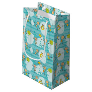 Petit Sac Cadeau Enfants mignons jouant sur le motif de plage