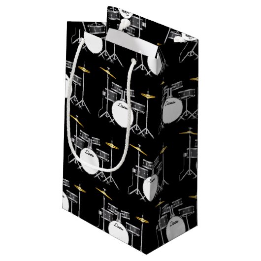 Petit Sac Cadeau Ensemble de tambour Musique de groupe d'enseignant (Dos Angle)
