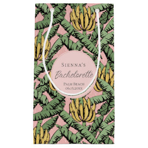 Petit Sac Cadeau Enterrement de vie de jeune fille tropical rose et