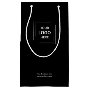 Petit Sac Cadeau Entreprise d'entreprise Minimaliste Noir Personnal